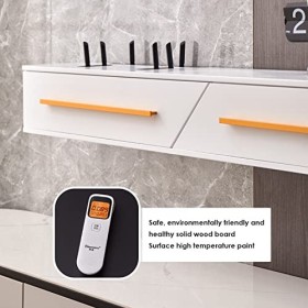 EsEntL Meuble TV Mural, Meuble TV Flottant, étagère TV Flottante, Meuble TV, étagère de Rangement pour décodeur multimédia, u