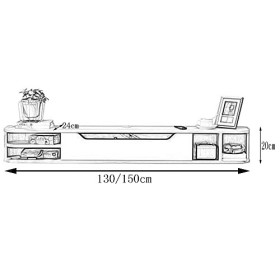 MABIBI Meuble TV mural flottant, meuble TV mural, console multimédia suspendue, support de rangement, convient pour salon, sa
