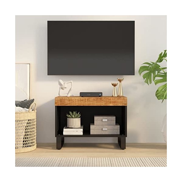 vidaXL Meuble TV 60x33x43,5 cm Bois Massif de manguier