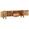 ZEYUAN Meuble TV 115 x 30 x 42 cm Bois Solide,Meuble TV,Table Basse Salon Meuble TV,Table Basse LED Couleurs