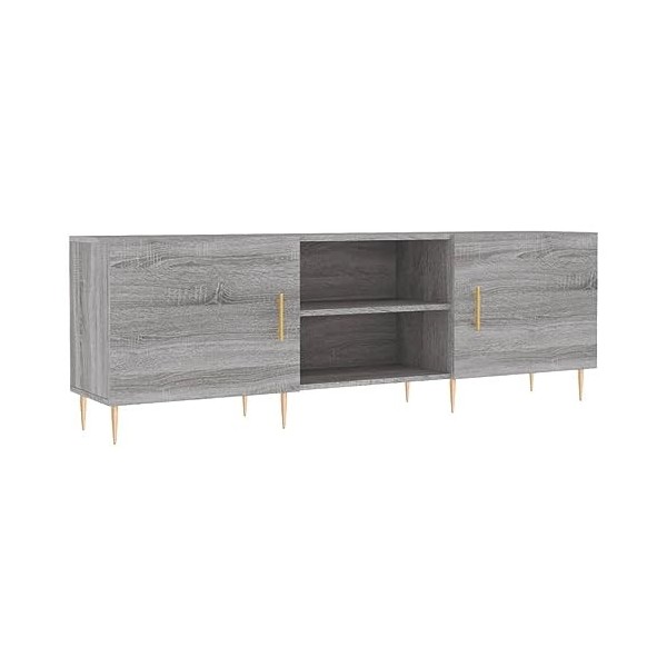 CHRISK Home Hardware Businese Meuble TV en bois Sonoma Gris 150 x 30 x 50 cm