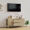 TEKEET Centres de divertissement et meubles TV - Meuble TV en chêne Sonoma - 102 x 44,5 x 50 cm - Bois dingénierie