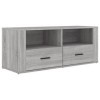 DIGBYS Meuble TV Sonoma Gris 100 x 35 x 40 cm Bois dingénierie