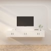 Canditree Ensemble Meubles TV Suspendu, Meuble TV Mural avec Rangement 240 cm Blanc 