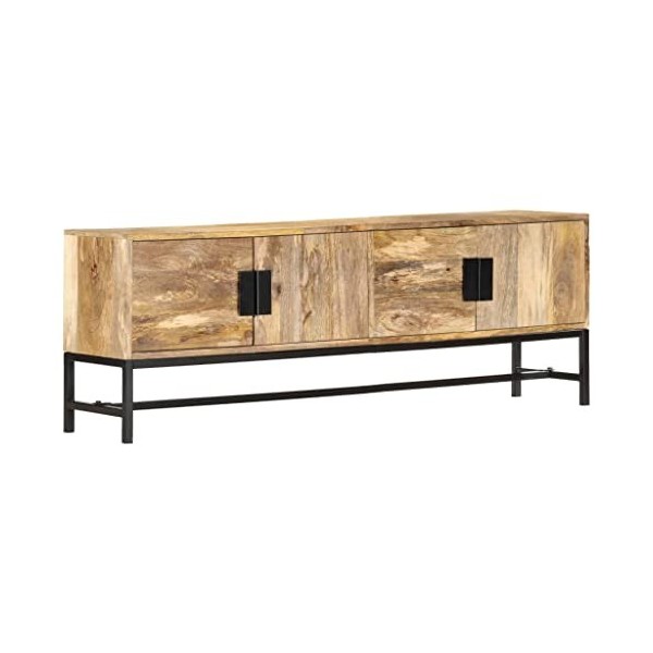 Meuble TV, Banc TV Support de Télévision Table TV Bas Armoire Basse Meuble TV 140x30x50 cm Bois Massif de manguier