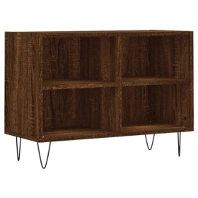 Annlera Meuble TV Chêne Marron 69,5x30x50 cm Bois dingénierie Classique Banc TV Décorer Pièce Minimaliste Armoire TV Fonctio