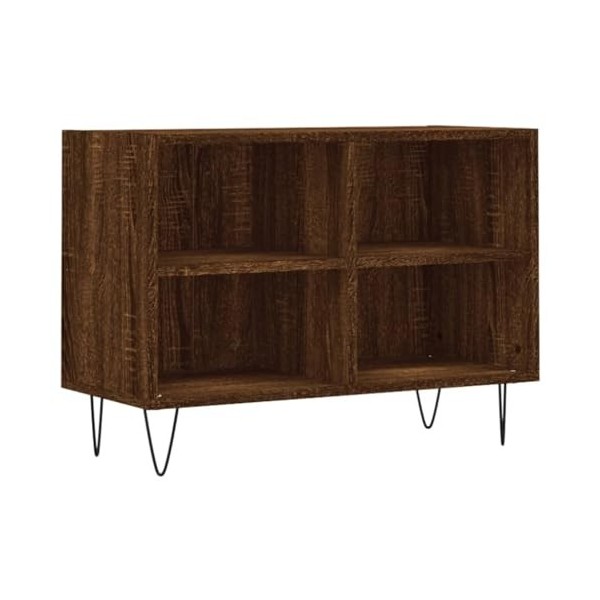 Annlera Meuble TV Chêne Marron 69,5x30x50 cm Bois dingénierie Classique Banc TV Décorer Pièce Minimaliste Armoire TV Fonctio