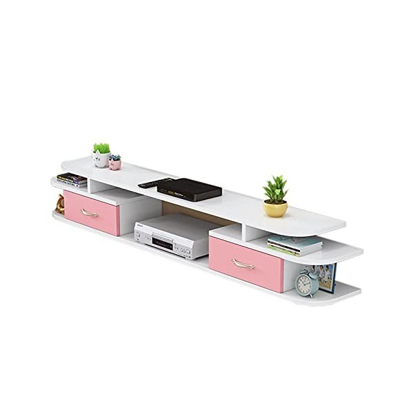 KAXGU Console Multimédia Murale Avec Tiroir Meuble Tv Flottant Meuble Console de Divertissement Étagère de Rangement Pour Lec