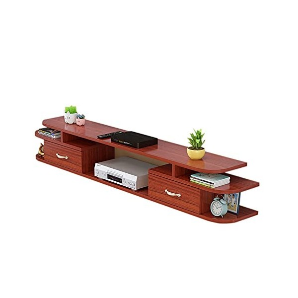 KAXGU Console Multimédia Murale Avec Tiroir Meuble Tv Flottant Meuble Console de Divertissement Étagère de Rangement Pour Lec