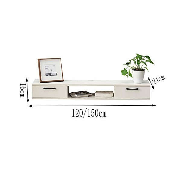 Brooke shop Meuble TV Suspendu, éTagèRe Pour BoîTier de TéLéVision par Satellite DVD, Composant TV CâBlé, Routeur de Console 