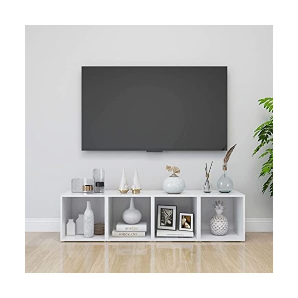 VEEKI Meuble TV, Meuble TV Suspendu, Meuble, Meuble TV avec Rangement，Meuble Industriel, Convient pour Salon ou Chambre, Meub