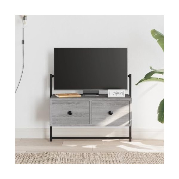 vidaXL Meuble TV Mural Sonoma Gris 60,5x30x51 cm Bois dingénierie