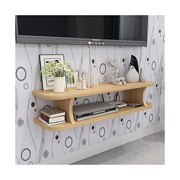 Meuble TV Meuble TV Unités Murales pour Salon Console Média Meuble TV Meuble Mural Unité De Divertissement Flottant 3 Compart