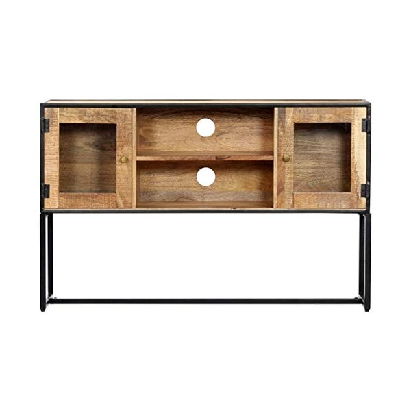 FAMIROSA Meuble TV 120 x 30 x 75 cm Bois de Récupération Massif
