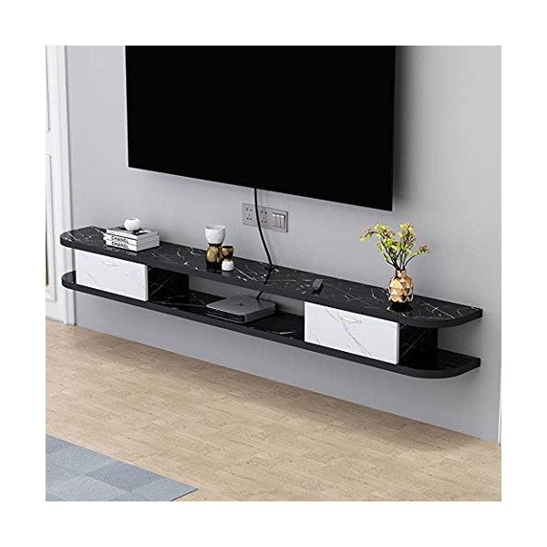 Uvency Étagère Tv Murale Meuble Tv Flottant Centre de Divertissement En Bois Console Multimédia Meuble de Rangement Moderne S