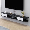 Uvency Étagère Tv Murale Meuble Tv Flottant Centre de Divertissement En Bois Console Multimédia Meuble de Rangement Moderne S