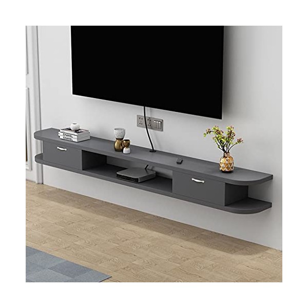 Uvency Étagère Tv Murale Meuble Tv Flottant Centre de Divertissement En Bois Console Multimédia Meuble de Rangement Moderne S