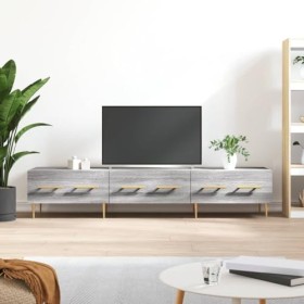 GANDUS Meuble TV Sonoma Gris 150 x 36 x 30 cm Bois dingénierie