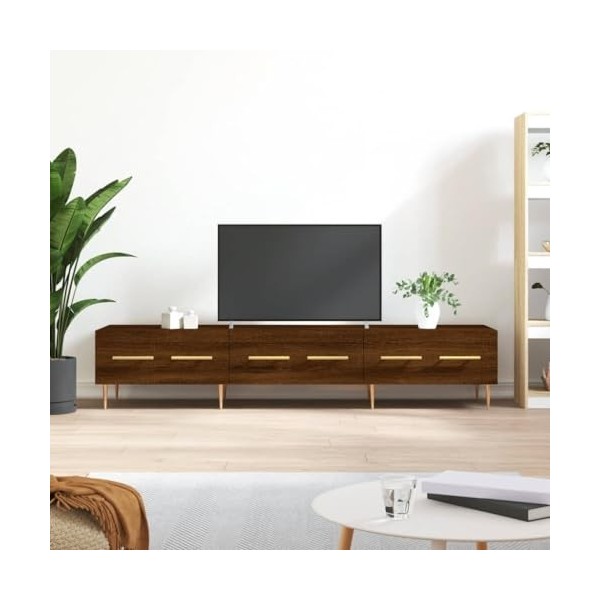 TALCUS Centres de divertissement et meubles TV, meuble TV en chêne marron, 150 x 36 x 30 cm, bois dingénierie