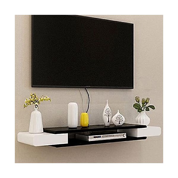 EsEntL Meuble TV Flottant, Meuble TV Mural, étagère de composant de Centre de Divertissement pour Bureau à Domicile, Salon, C