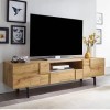 Wohnling lowboard bois décor chêne 160x46x43 cm Meuble TV à deux portes | Meuble TV design haut | Meuble TV Meuble TV moderne