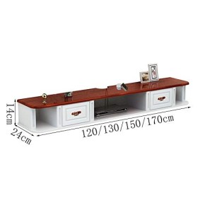 Support TV flottant Support TV support mural, console multimédia Rangement de placard de bureau Console de meuble TV avec 2 t