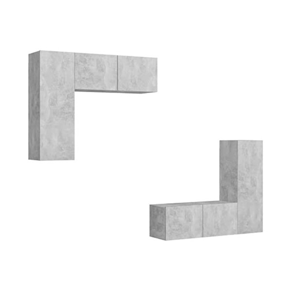 VEEKI Meuble TV, Meuble TV Suspendu, Meuble, Meuble TV avec Rangement，Meuble Industriel, Convient pour Salon ou Chambre, Ense