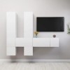 Meuble TV, Meuble TV Suspendu, Meuble TV Blanc, Meuble TV Industriel, Meubles de Salon, Salon, Chambre, Cadre en Acier, vidaX