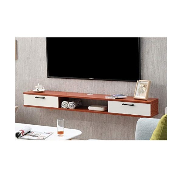Mural Meuble TV Meuble TV flottant Etagère de décoration murale TV Etagère de stockage pour appareil multimédia meuble TV con