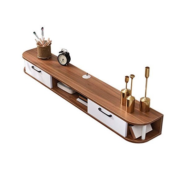 Meuble TV flottant Meuble TV, lecteur DVD, console de divertissement multimédia, support de jeu, présentoir de meuble TV, clo