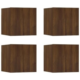 Meubles TV muraux 4 pcs Chêne marron 30,5x30x30 cm