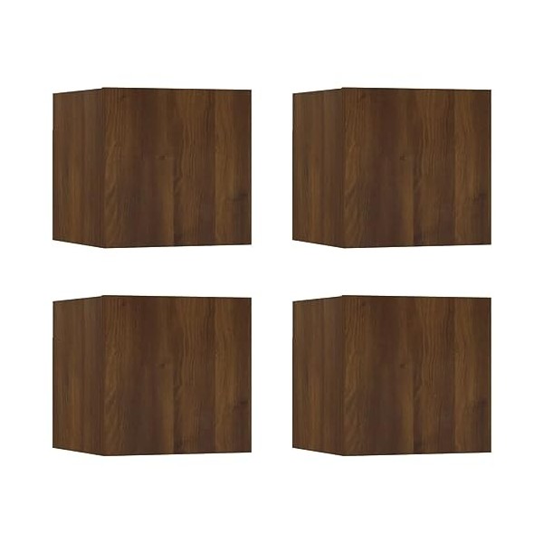 Meubles TV muraux 4 pcs Chêne marron 30,5x30x30 cm