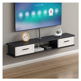 Kamnik Meuble TV Mural, Meuble TV Flottant, étagères flottantes avec Porte, Grand Banc TV de Rangement, pour Le Salon et Le B