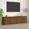 FAMIROSA Meuble TV Marron Miel 176x37x47,5 cm Bois de pin Massif 28.5KG 