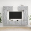 Générique Ensemble de Meuble TV 6 pcs Gris béton Aggloméré,82.3 KG,3079119, Meubles, Meubles TV