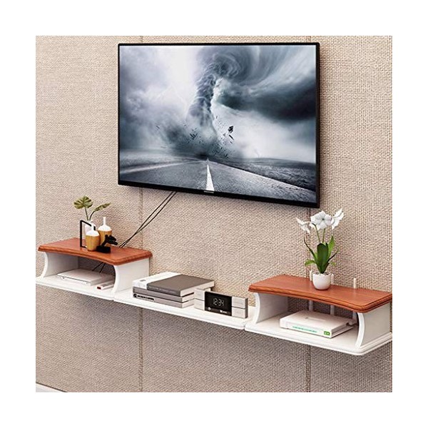 Étagère Flottant Étagère Meuble TV Set Top Box étagère Console TV Unité de Stockage Organisateur Étagère pour DVD Boîte de câ