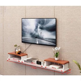 Étagère Flottant Étagère Meuble TV Set Top Box étagère Console TV Unité de Stockage Organisateur Étagère pour DVD Boîte de câ