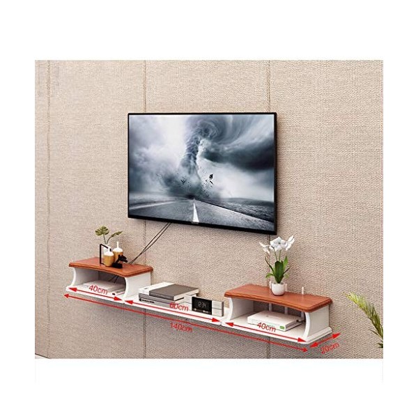 Étagère Flottant Étagère Meuble TV Set Top Box étagère Console TV Unité de Stockage Organisateur Étagère pour DVD Boîte de câ