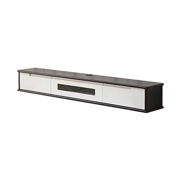 Brooke shop Meuble TV flottant, meuble de salon console de jeu avec 2 tiroirs et étagère de rangement ouverte, pour décodeur 