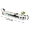 Brooke shop Meuble TV Flottant, Console MultiméDia Murale Meuble TV Mural avec Cloisons Flottantes, éTagèRe Pour Composants T