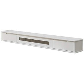 Brooke shop Meuble TV flottant, meuble de salon console de jeu avec 2 tiroirs et étagère de rangement ouverte, pour décodeur 