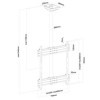 KIMEX - Support TV - Plafond - pour 1 écran 65-75 - Mode Portrait - Hauteur 150 cm - 031-4101K1
