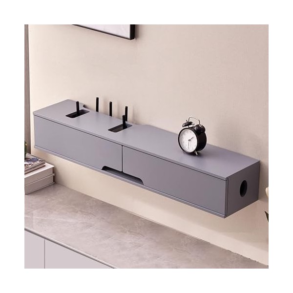 Meuble TV Flottant Mural - Étagère TV Flottante - Meuble TV mural, meuble TV flottant, étagères pour décodeur TV WiFi, 100 cm