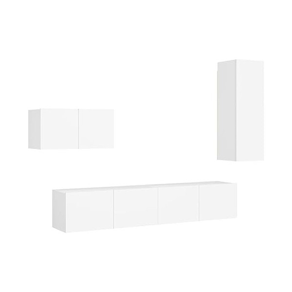 VEEKI Meuble TV, Meuble TV Suspendu, Meuble, Meuble TV avec Rangement，Meuble Industriel, Convient pour Salon ou Chambre, Ense