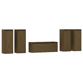 WREWING Meuble TV,Support pour Téléviseur Jusqu’à 50-80 Pouces,Table Télé avec Étagères Réglables,Bas Table TV Support de Tél