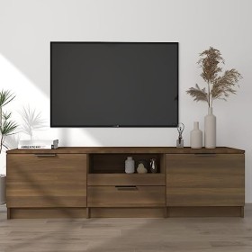 SEVSO Meubles-TV Meuble TV Chêne Marron 140x35x40 cm Bois dingénierie