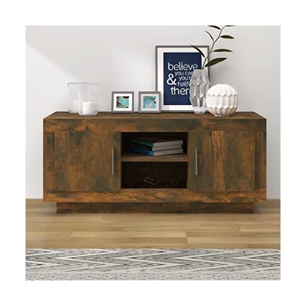 WREWING Meuble TV,Bas Table TV Support de Télévision en Bois pour Salon Chambre Salle à Manger,Support pour Téléviseur Jusqu’