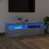 TALCUS Meuble TV avec éclairage LED Gris béton 120 x 35 x 40 cm