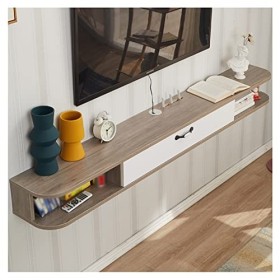 KiLoom Étagère TV Flottante, Meuble de Console TV Mural, étagère de Divertissement multimédia, unité de Salon, Console multim