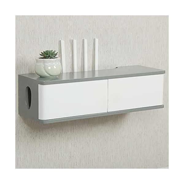 Console multimédia Murale, étagère Flottante pour Composants TV, Meuble de Rangement TV pour décodeurs câble routeurs télécom